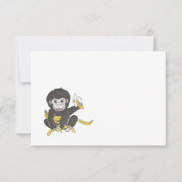 Baby Gorilla Any Occasion Flat Note Kaart