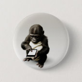 Baby gorilla Button / チビゴリラの缶バッジ　Gorilla Life (Voorkant)