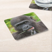 Baby Gorilla Cuteness Kartonnen Onderzetters (Schuin)