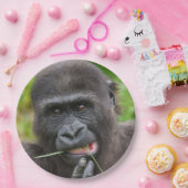 Baby Gorilla Cuteness Papieren Bordje (Feest)