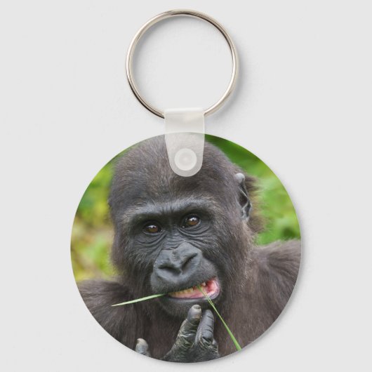Baby Gorilla Cuteness Sleutelhanger (Voorkant)