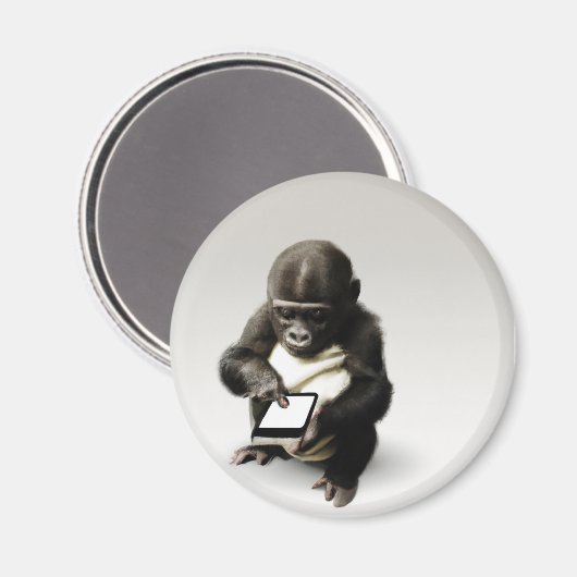 Baby gorilla Magnet / チビゴリラのマグネット　Gorilla Life (Voorkant / Achterkant)