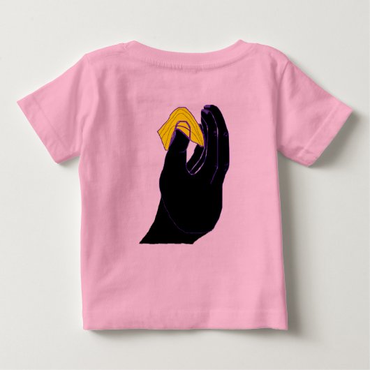 baby gorilla met gorilla's op de rug (Achterkant)