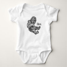 Baby Gorilla Romper, Ugly  Etchings, Cute.