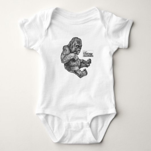 Baby Gorilla Romper, Ugly  Etchings, Cute. Romper (Voorkant)