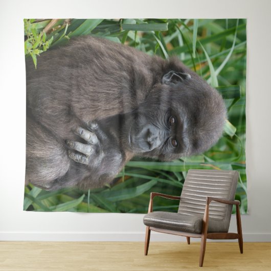 Baby Gorilla Wandkleed (In Situ (horizontaal))