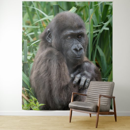 Baby Gorilla Wandkleed (In situ)