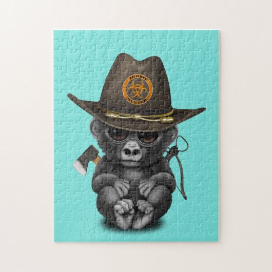Baby Gorilla Zombie Hunter Legpuzzel (Verticaal)