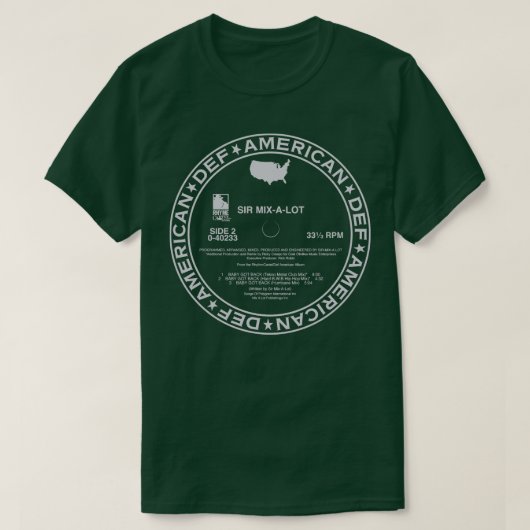 Baby Got Back 1992 T-shirt (Design voorkant)