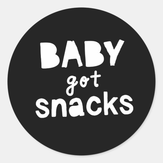 "Baby got snacks" Hip Hop Thmed Birthday Party Ronde Sticker (Voorkant)