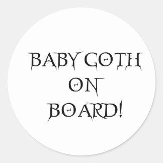 BABY GOTHIC AAN BOORD! RONDE STICKER