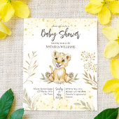 Baby goudbruin baby shower uitnodiging tot het ind