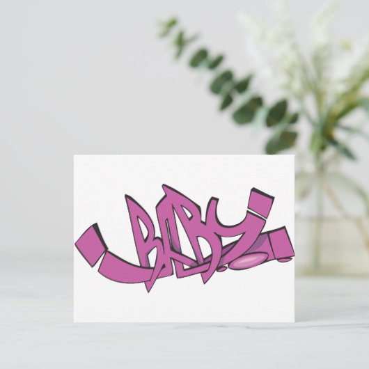 Baby-graffiti Briefkaart (Staand voorkant)
