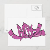 Baby-graffiti Briefkaart (Voorkant / Achterkant)