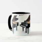 Baby-grand-piano beker mok (Voorkant links)