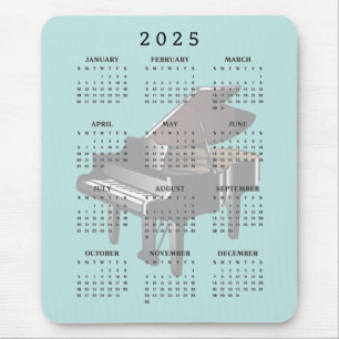 Baby Grand Piano Design 2025 Kalender Mousepad Muismat