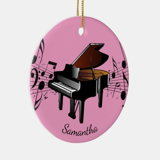 Baby Grand Piano Musical Design Ornament (Rechts)