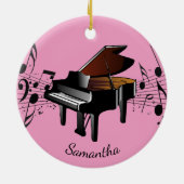 Baby Grand Piano Musical Design Ornament (Achterkant)