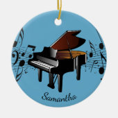 Baby Grand Piano Musical Instrument Design Keramisch Ornament (Voorkant)