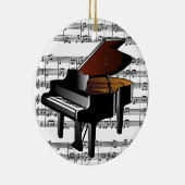 Baby Grand Piano-Ornament Keramisch Ornament (Rechts)
