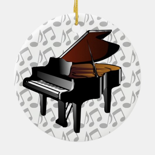 Baby Grand Piano-Ornament Keramisch Ornament (Achterkant)