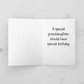 **BABY GRANDDAUGHTER'S BIRTHDAY** KAART (Binnen)