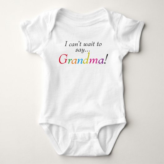 Baby Grandma Gezegde Fun Baby Shirt (Voorkant)