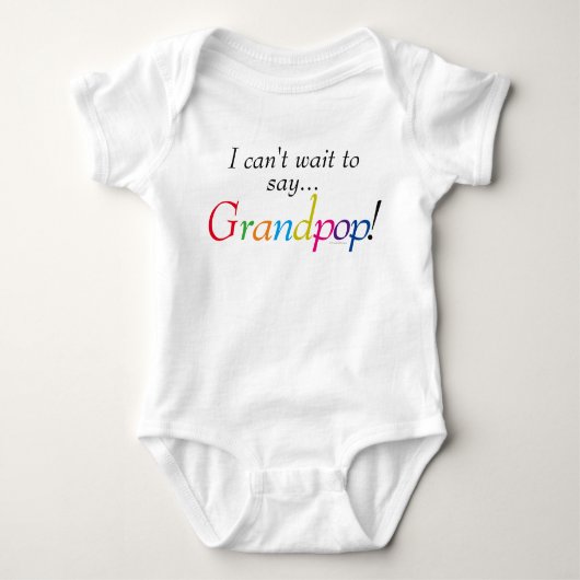 Baby Grandpop Gezegde Fun Baby Shirt (Voorkant)