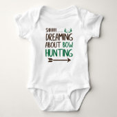 Baby grappige Bow Deer Hunting Jersey Bodysuit Shi (Voorkant)