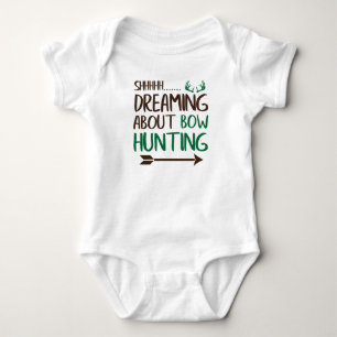 Baby grappige Bow Deer Hunting Jersey Bodysuit Shi