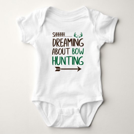 Baby grappige Bow Deer Hunting Jersey Bodysuit Shi (Voorkant)