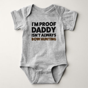 Baby grappige Bow Deer Hunting Jersey Bodysuit Shi