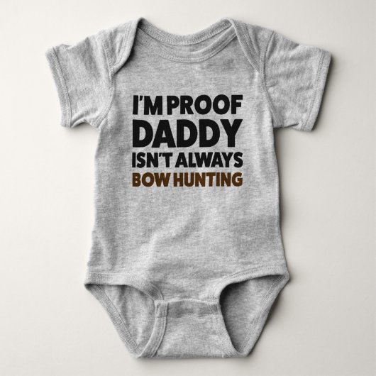 Baby grappige Bow Deer Hunting Jersey Bodysuit Shi (Voorkant)