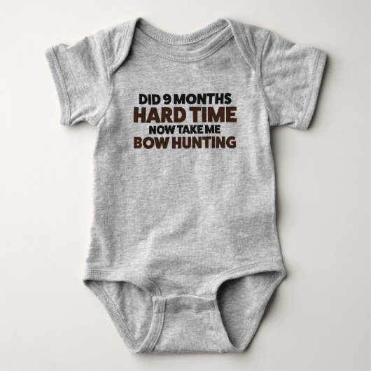 Baby grappige Bow Deer Hunting Jersey Bodysuit Shi (Voorkant)