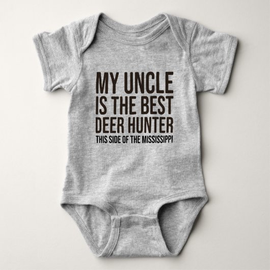 Baby grappige Deer Hunting Jersey Bodysuit Shirt (Voorkant)