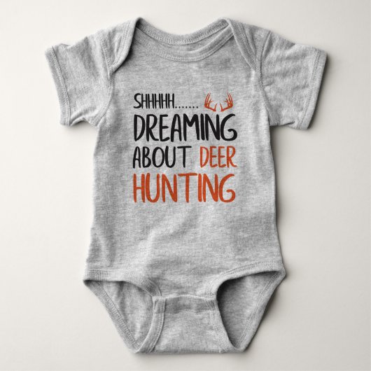 Baby grappige Deer Hunting Jersey Bodysuit Shirt (Voorkant)