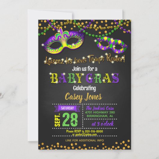 Baby Gras Baby shower uitnodiging (Voorkant)