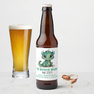 Baby green Dragon Home Brew Beer Bier Etiket