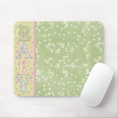 Baby Green Yellow Roses Mousepad Muismat (Met muis)