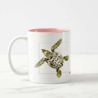 Baby Green Zee Turtle Tweekleurige Koffiemok