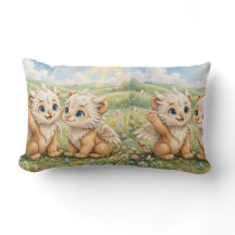 Baby Griffin Wildflower Kussen – Whimsical Weide