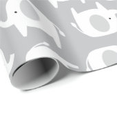 Baby grijze en witte olifanten Overvulpapier Cadeaupapier (Rol Hoek)