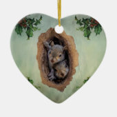 Baby grijze kerst keramisch ornament (Voorkant)