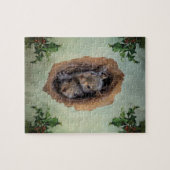 Baby grijze kerst legpuzzel (Horizontaal)
