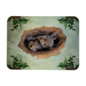 Baby grijze kerst magneet (Horizontaal)