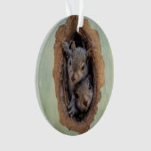 Baby grijze kerst ornament (voorkant)