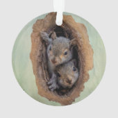 Baby grijze kerst ornament (achterkant)
