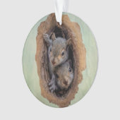 Baby grijze kerst ornament (voorkant)