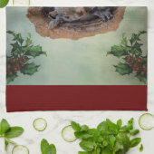 Baby grijze kerst theedoek (Gevouwen)