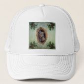 Baby grijze kerst trucker pet (Voorkant)